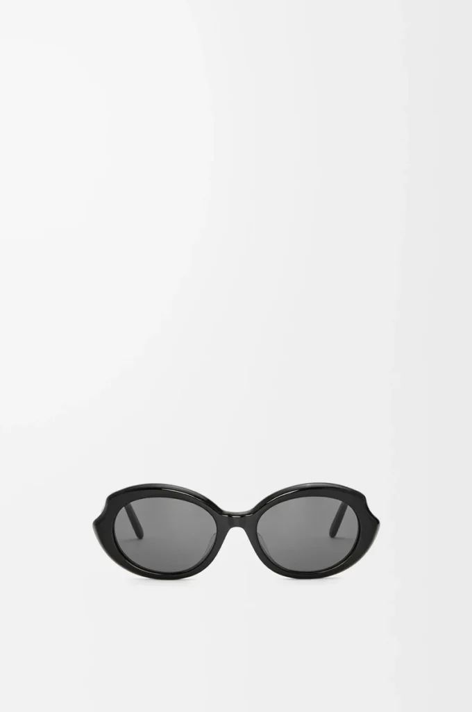 Mini Oval Slim sunglasses Black