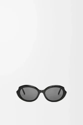 Mini Oval Slim sunglasses Black
