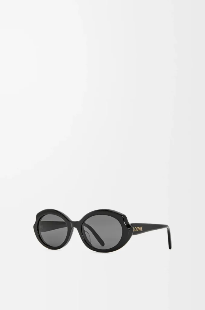 Mini Oval Slim sunglasses Black