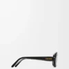 Mini Oval Slim sunglasses Black