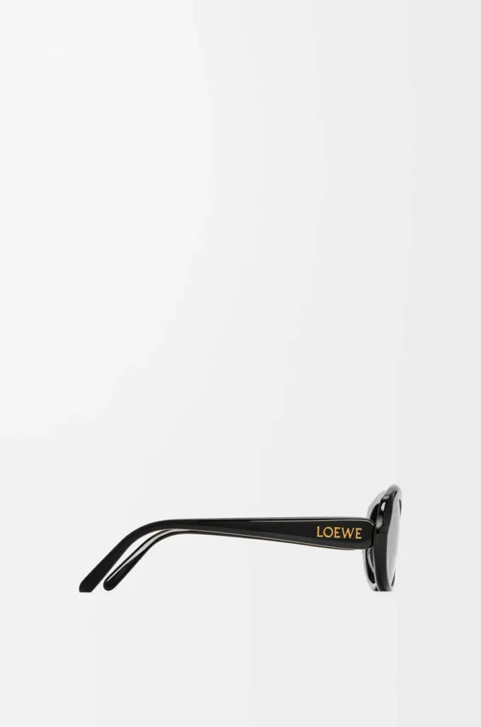 Mini Oval Slim sunglasses Black