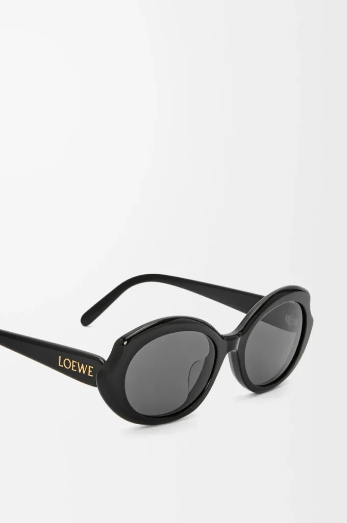 Mini Oval Slim sunglasses Black