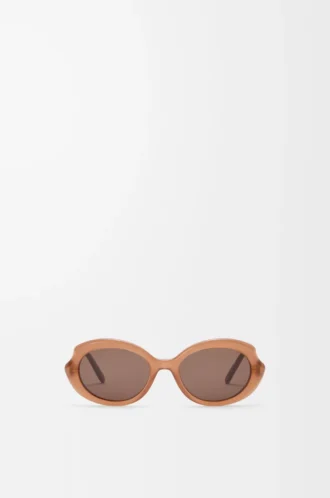 Mini Oval Slim sunglasses Milky Caramel