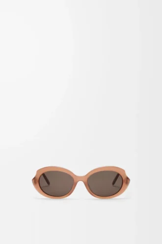 Mini Oval Slim sunglasses Milky Caramel