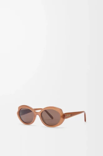 Mini Oval Slim sunglasses Milky Caramel