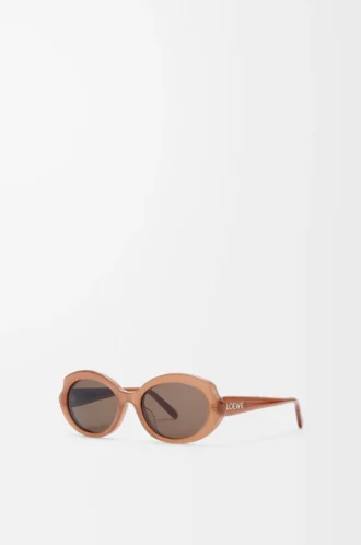 Mini Oval Slim sunglasses Milky Caramel