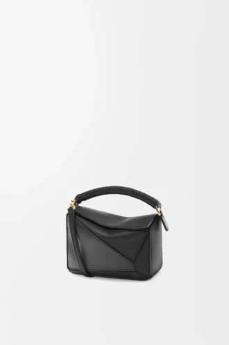 Mini Puzzle bag in smooth calfskin Black