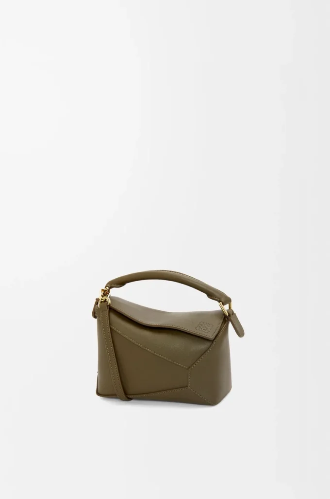 Mini Puzzle Edge bag in classic calfskin Dark Khaki Mini Puzzle Edge bag in classic calfskin Dark Khaki