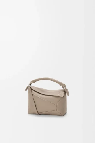 Mini Puzzle Edge bag in soft grained calfskin Clay