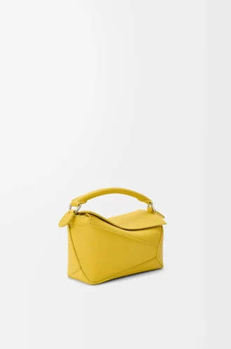 Mini Puzzle Edge bag in soft grained calfskin Dandelion