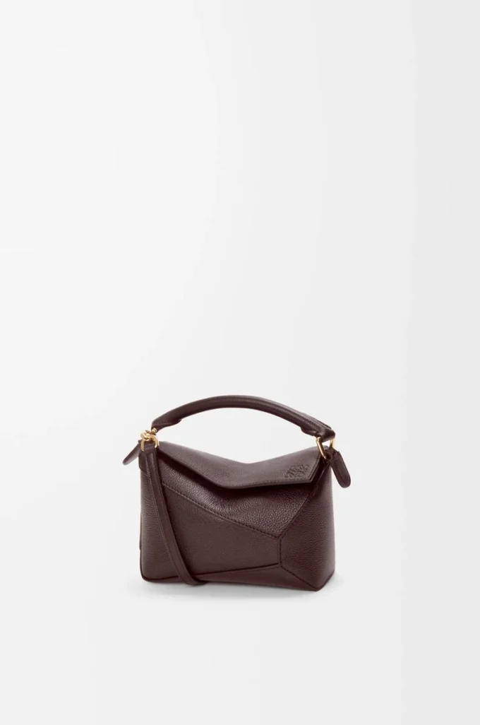 Mini Puzzle Edge bag in soft grained calfskin Dark Chestnut Mini Puzzle Edge bag in soft grained calfskin Dark Chestnut