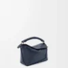 Mini Puzzle Edge bag in soft grained calfskin Deep Navy