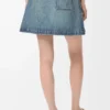 Mini skirt in denim Washed Denim