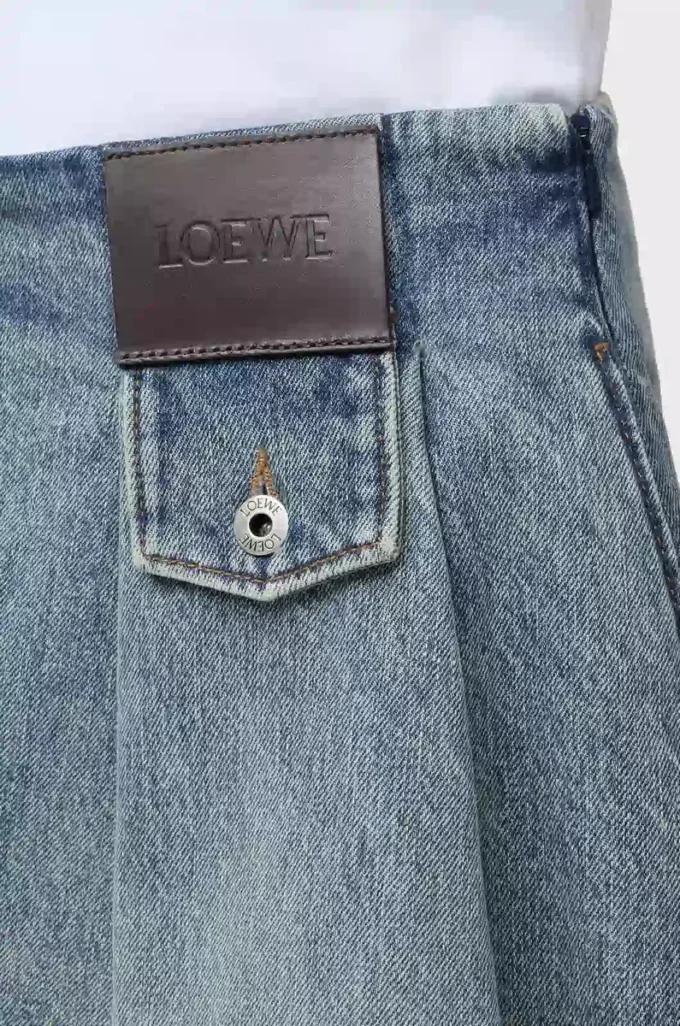 Mini skirt in denim Washed Denim