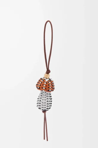 Mushroom charm in classic calfskin Maple/Soft White