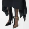 New Comic boot in stretch lambskin and suede Black/Cigar