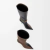 New Comic boot in stretch lambskin and suede Black/Cigar