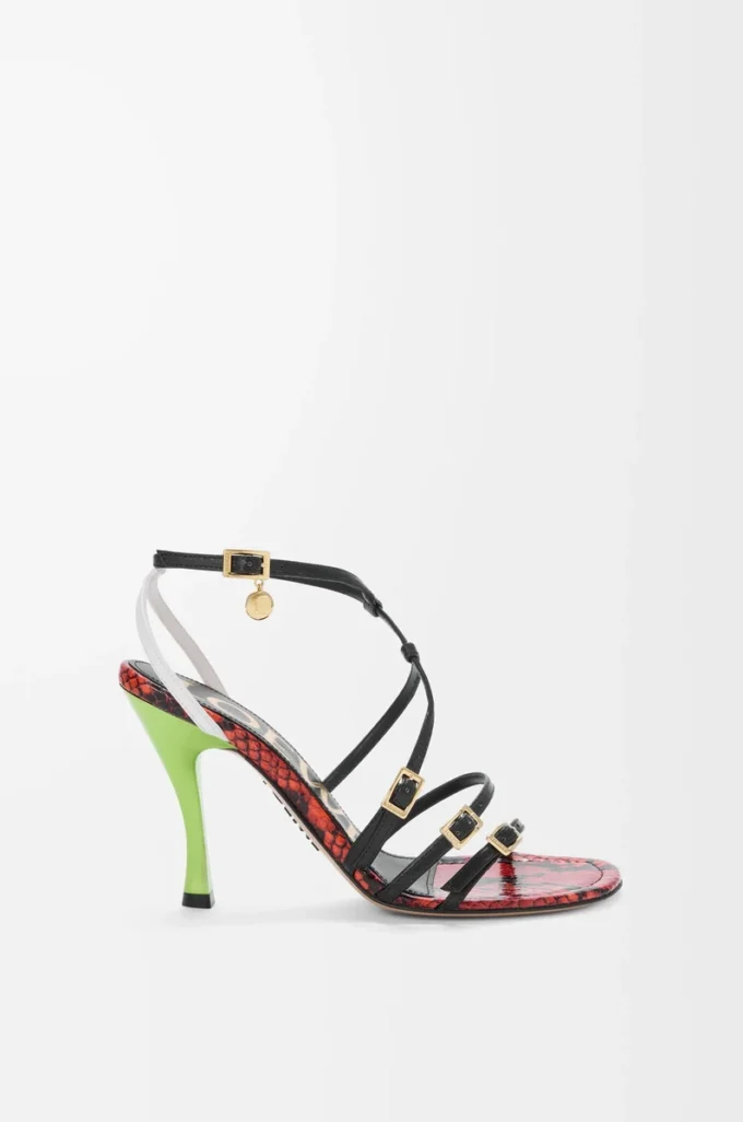 New Comic sandal in mixed leather Multicolor