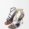New Comic sandal in mixed leather Multicolor