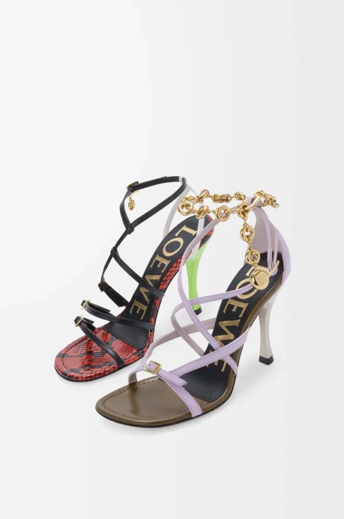 New Comic sandal in mixed leather Multicolor