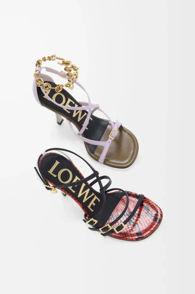 New Comic sandal in mixed leather Multicolor
