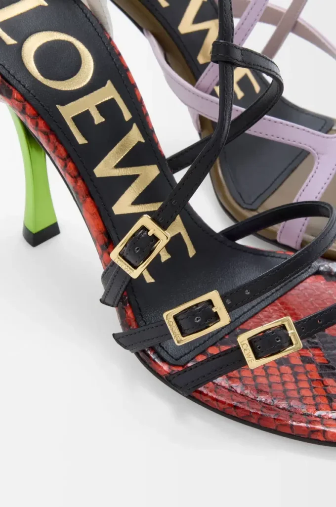 New Comic sandal in mixed leather Multicolor