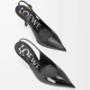 New Comic slingback pump in mixed leather Black