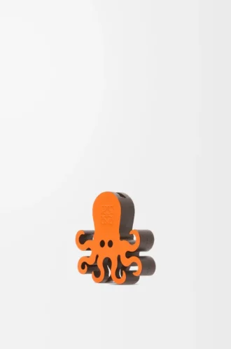 Octopus dice in calfskin Light Orange