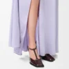 Onda T-bar pump in embossed calfskin Burgundy