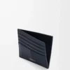 Open cardholder in textured classic calfskin Deep Navy