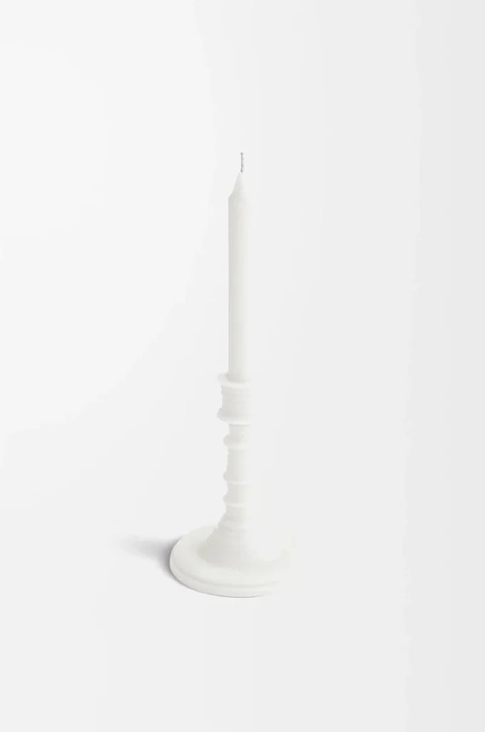 Oregano wax candleholder White