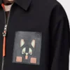 Overshirt in cotton Black/Orange
