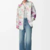 Overshirt in denim White/Pink Overshirt in denim White/Pink