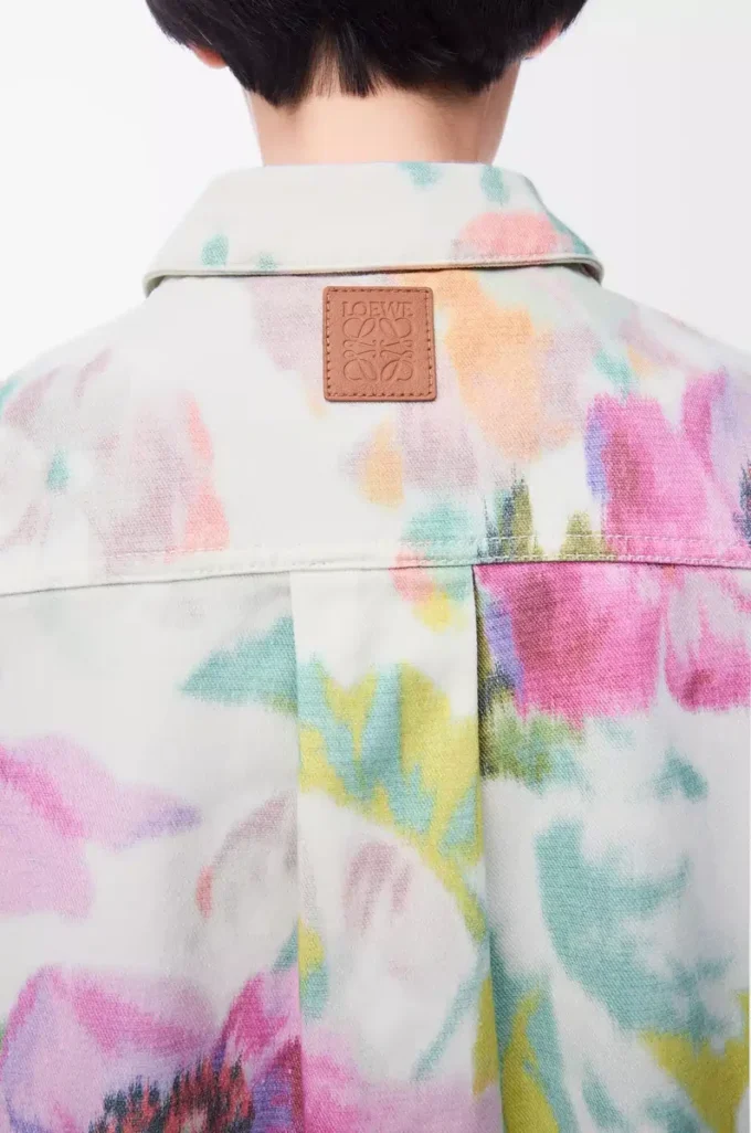Overshirt in denim White/Pink Overshirt in denim White/Pink