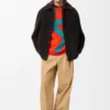 Overshirt in shearling Dark Brown/Dark Brown