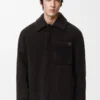 Overshirt in shearling Dark Brown/Dark Brown