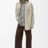 Overshirt in suede lambskin White