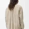 Overshirt in suede lambskin White