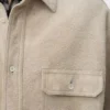 Overshirt in suede lambskin White