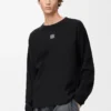 Oversized fit long sleeve T-shirt in cotton Black