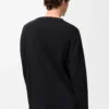 Oversized fit long sleeve T-shirt in cotton Black