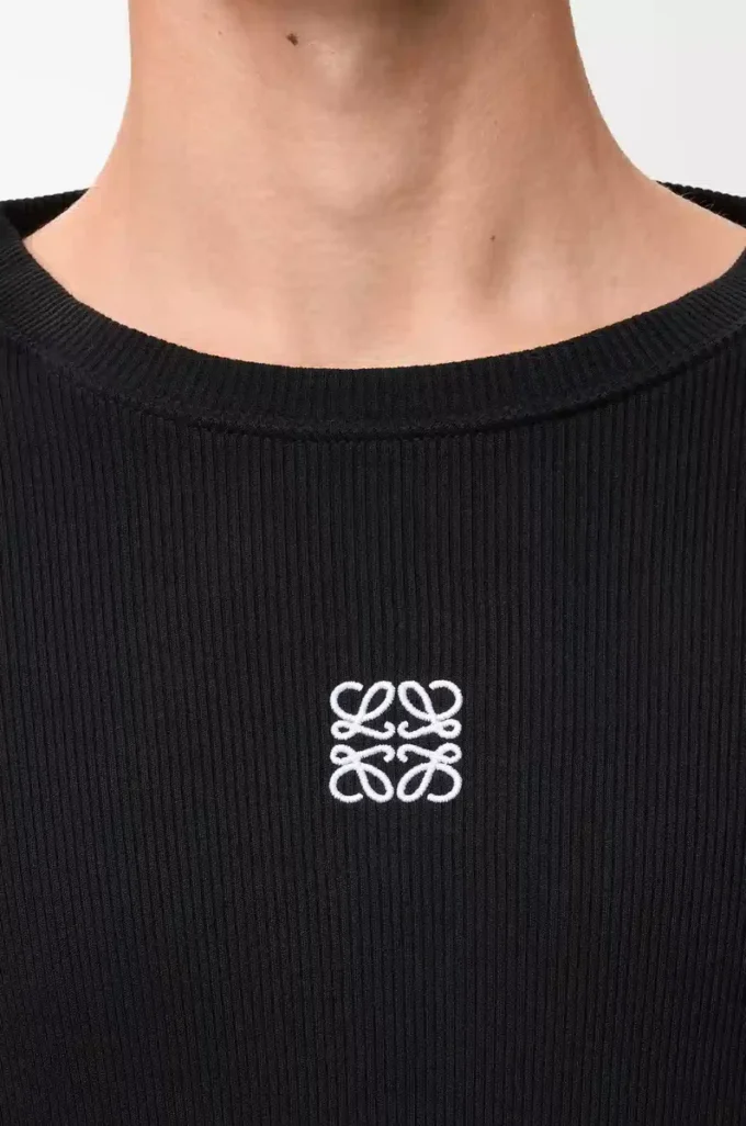 Oversized fit long sleeve T-shirt in cotton Black