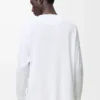 Oversized fit long sleeve T-shirt in cotton White
