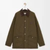 Padded overshirt in technical shell Khaki Green