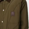 Padded overshirt in technical shell Khaki Green