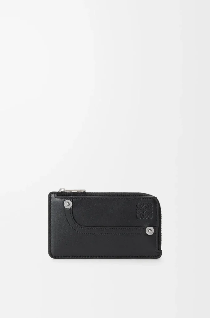 Panta coin cardholder in shiny calfskin Black Panta coin cardholder in shiny calfskin Black