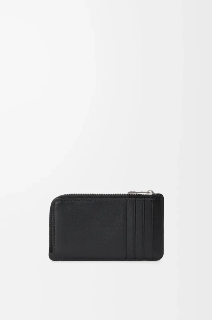 Panta coin cardholder in shiny calfskin Black Panta coin cardholder in shiny calfskin Black