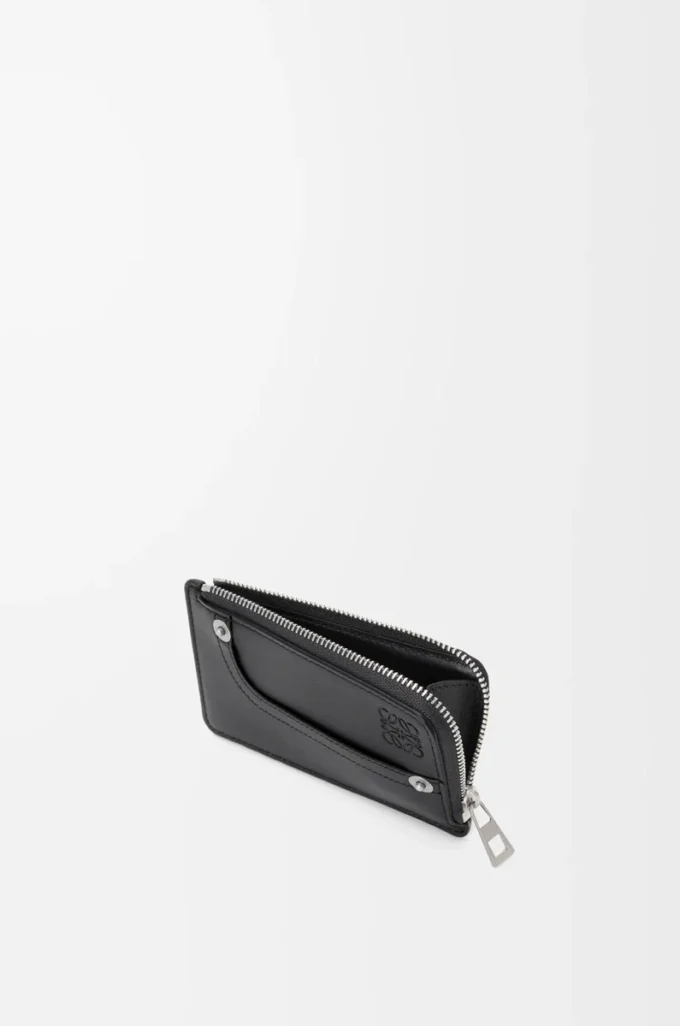 Panta coin cardholder in shiny calfskin Black Panta coin cardholder in shiny calfskin Black