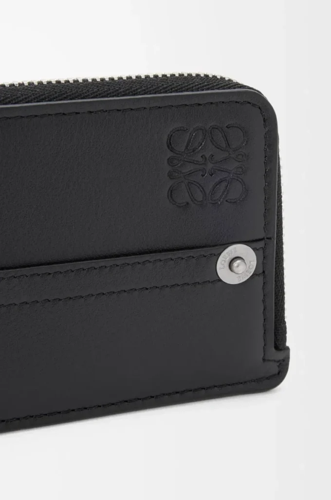 Panta coin cardholder in shiny calfskin Black Panta coin cardholder in shiny calfskin Black