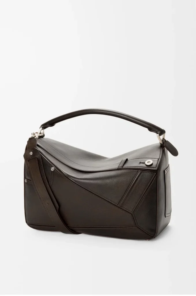 Panta large Puzzle bag in shiny calfskin Vintage Brown Panta large Puzzle bag in shiny calfskin Vintage Brown